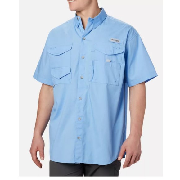 Columbia Other - Columbia Men's PFG Bonehead Light Blue Short Sleeve Shirt Size S Style FM7266